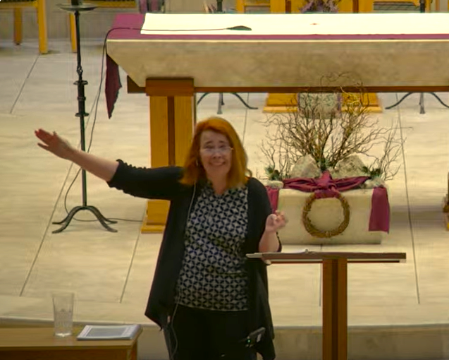 Dr. Susan Windley-Daoust presenting at Our Lady of Light Church, Ft. Myers FL.